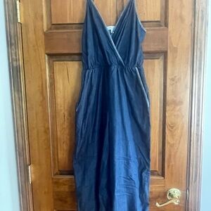 Elegant Blue Sleeveless Dress